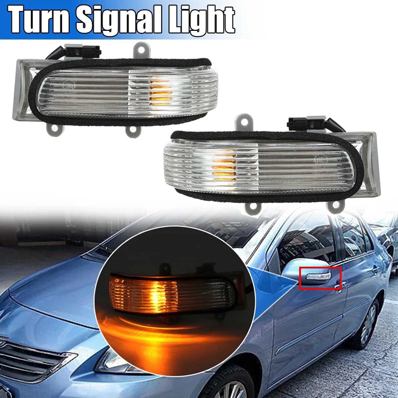 Set 2 Đèn Xi Nhan Gắn Gương Chiếu Hậu Cho Toyota Camry 2006-2011 Vios 2008-2012 Corolla 2008 2009 81730-06060