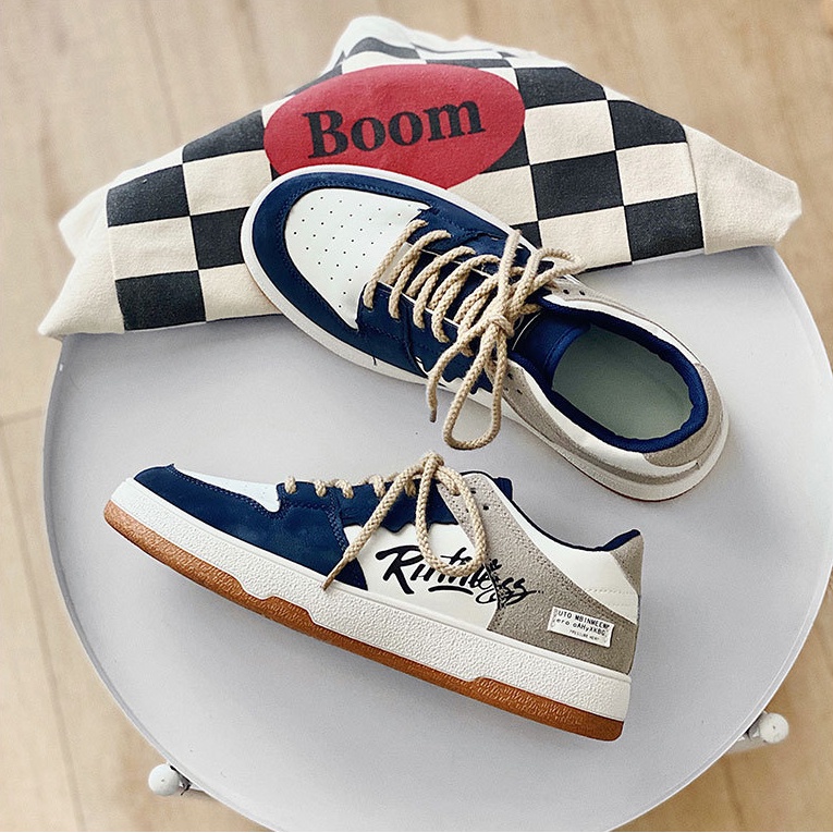 Giày sneaker thể thao da nam cao cấp D109, phong cách trẻ trung năng động, đế cao su non đi cực êm