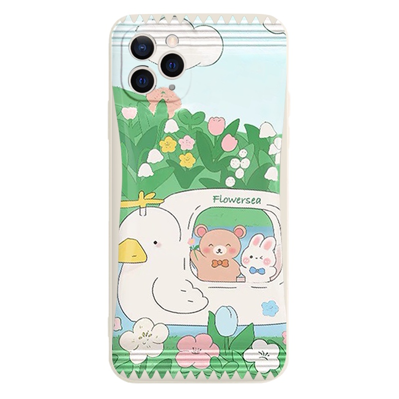 Ốp lưng iphone vỏ kẹo bóng gấu đi chơi vuông bảo vệ cam 6/6splus/7/7plus/8/8plus/x/xr/xs/11/12/13/14/pro/max/plus/promax