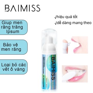 Bọt kem đánh răng & súc miệng baimiss thơm miệng chống ố răng toàn diện 60ml