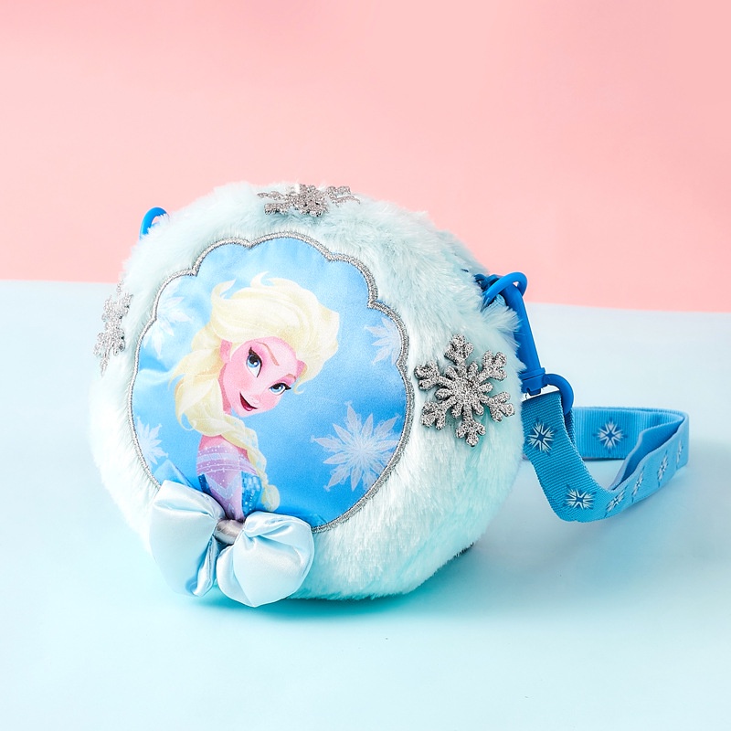 DISNEY Túi Đeo Chéo Hình Chuột Mickey / Minnie Phủ Lông Thời Trang Xinh Xắn Cho Bé Gái