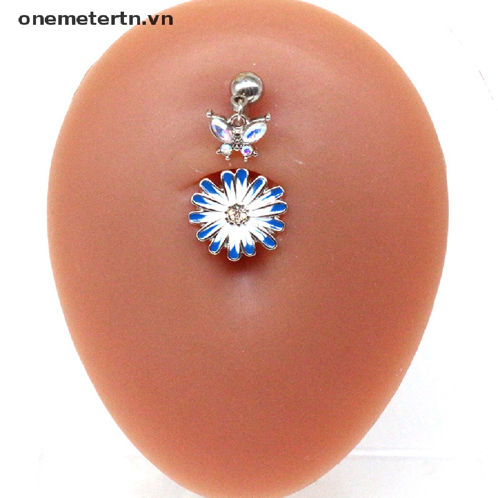 1 Khuyên Rốn Hình Trái Tim / Mặt Trăng / Lá Phong Bằng Thép Không Gỉ