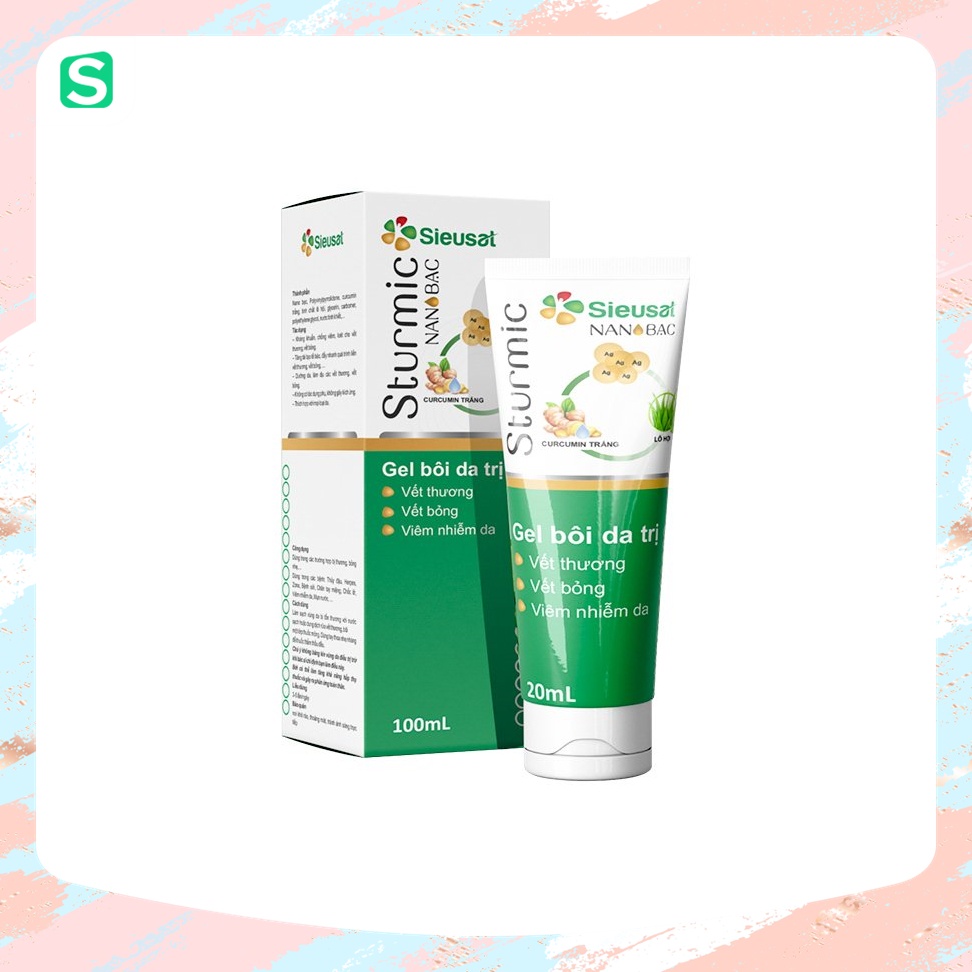 Gel bôi da Sturmic nano bạc tuýp*20ml