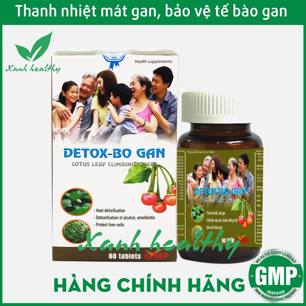 Viên uống giải độc gan Detox Bổ Gan thanh nhiệt mát gan, tăng cường chức năng gan -Hàng chính hãng