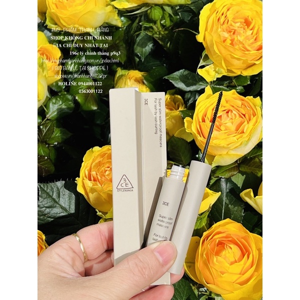 Mascara Mi đầu nhỏ 3CE Super Slim Waterproof