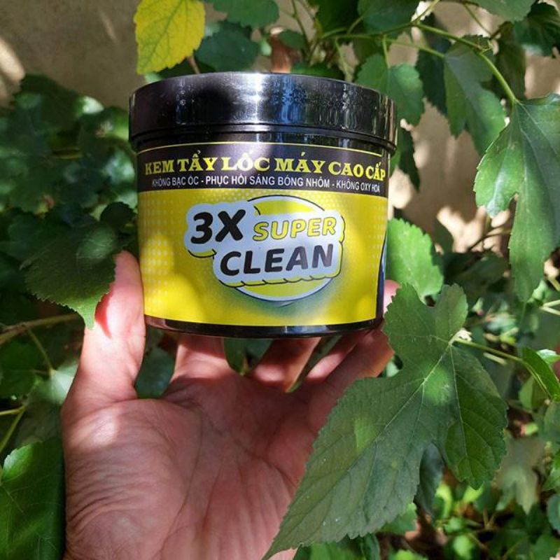 Kem tẩy lốc xe máy 3X Super clean,550Gram, tẩy nhôm sáng.
