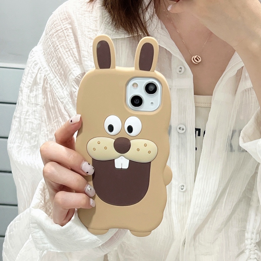 Ốp Điện Thoại Silicon Mềm Hình Thỏ 3D Cho iphone 14 pro max 13 pro max 12 pro max 11 pro max