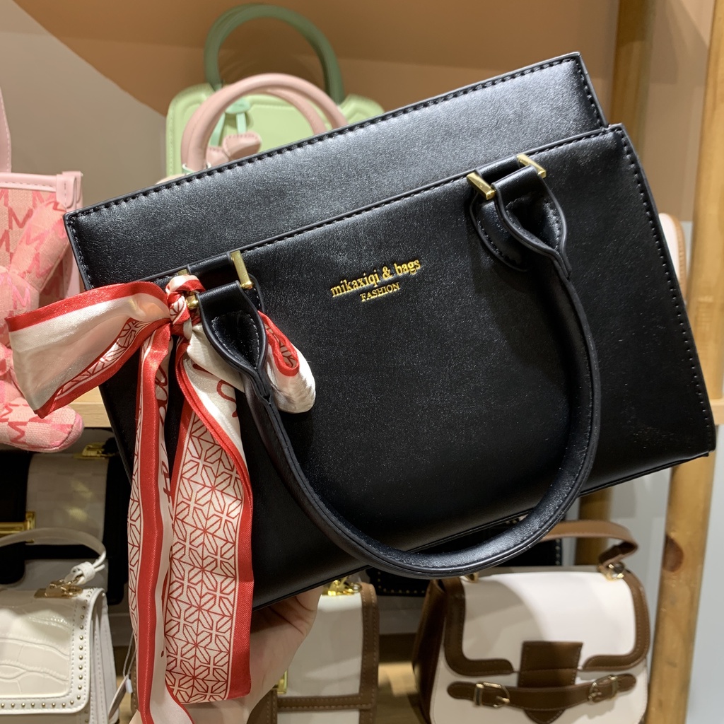 Túi đeo chéo công sở da mịn khăn nơ - Hàng loại 1 - DC552 26x20x11 cm