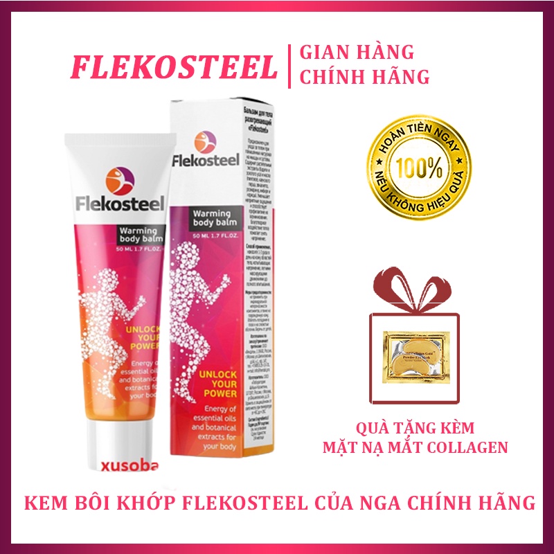 Kem Bôi Khớp Flekosteel Của Nga - Kem Xoa Bóp Giảm Đau Cơ Xương Khớp Nga - 50ml