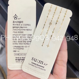 [xả lỗ date 2/2023] 10 Gói kem chống nắng Sumlosec chứa vàng siêu thích, không dính rít