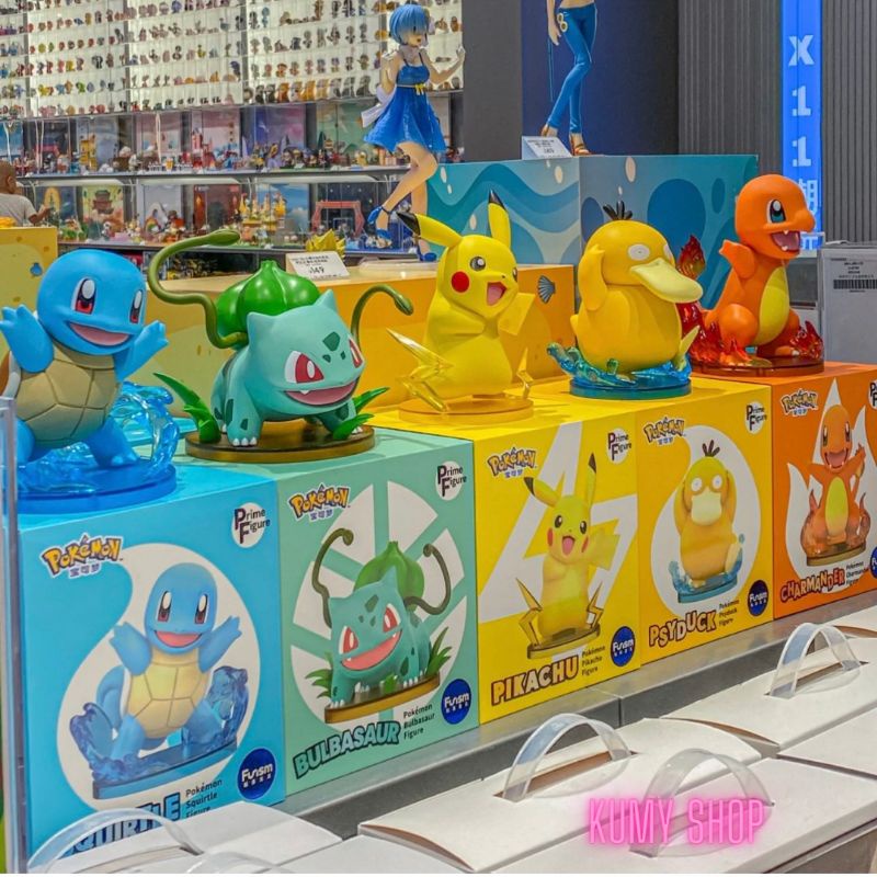 Mô hình Pokemon Pikachu, Eevee, Psyduck, Bulbasaur, Charmander, Squirtle - Prime Figure - Kumy Shop