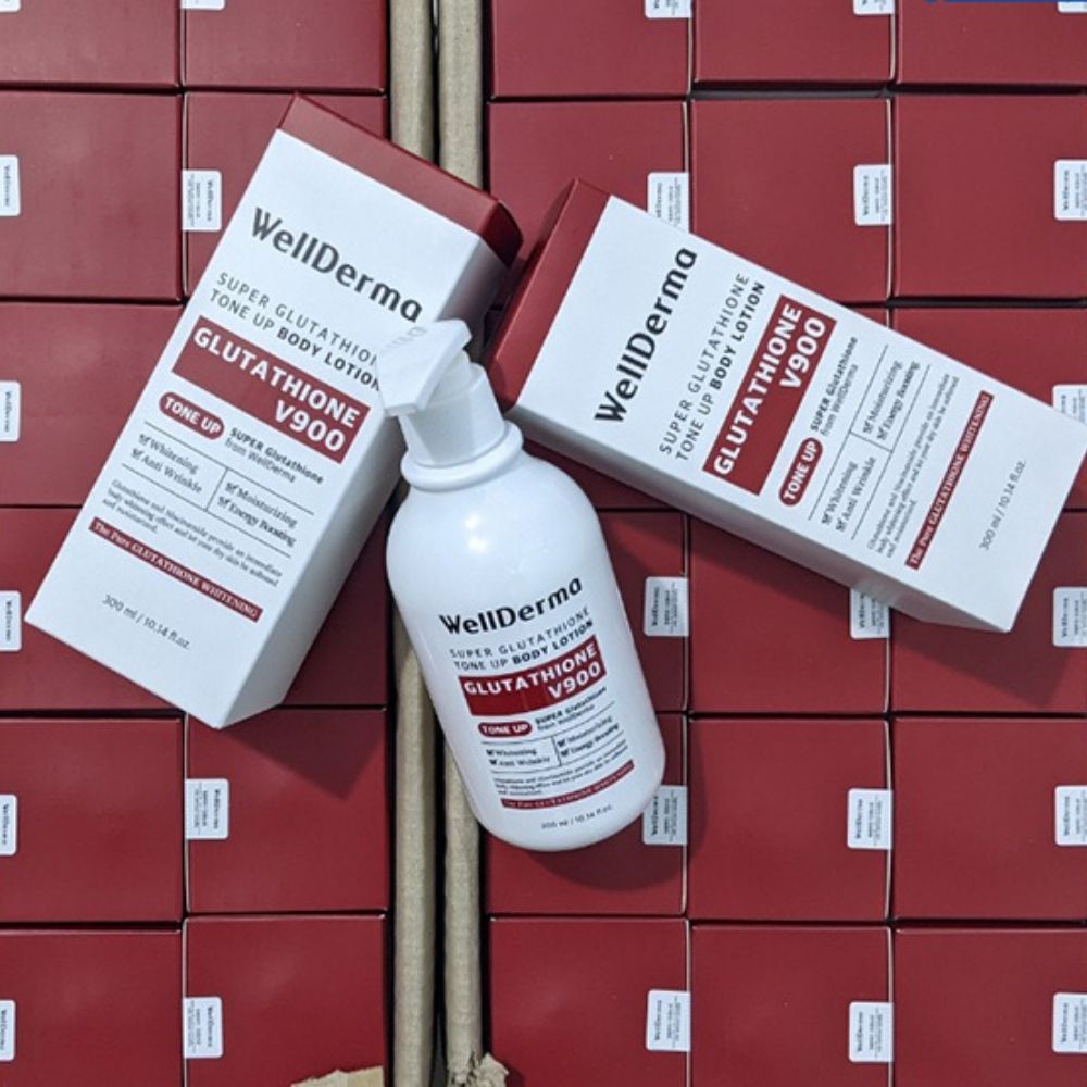 Kem Dưỡng Trắng Da Body Wellderma Super Glutathione Tone Up Body Lotion 300ml.