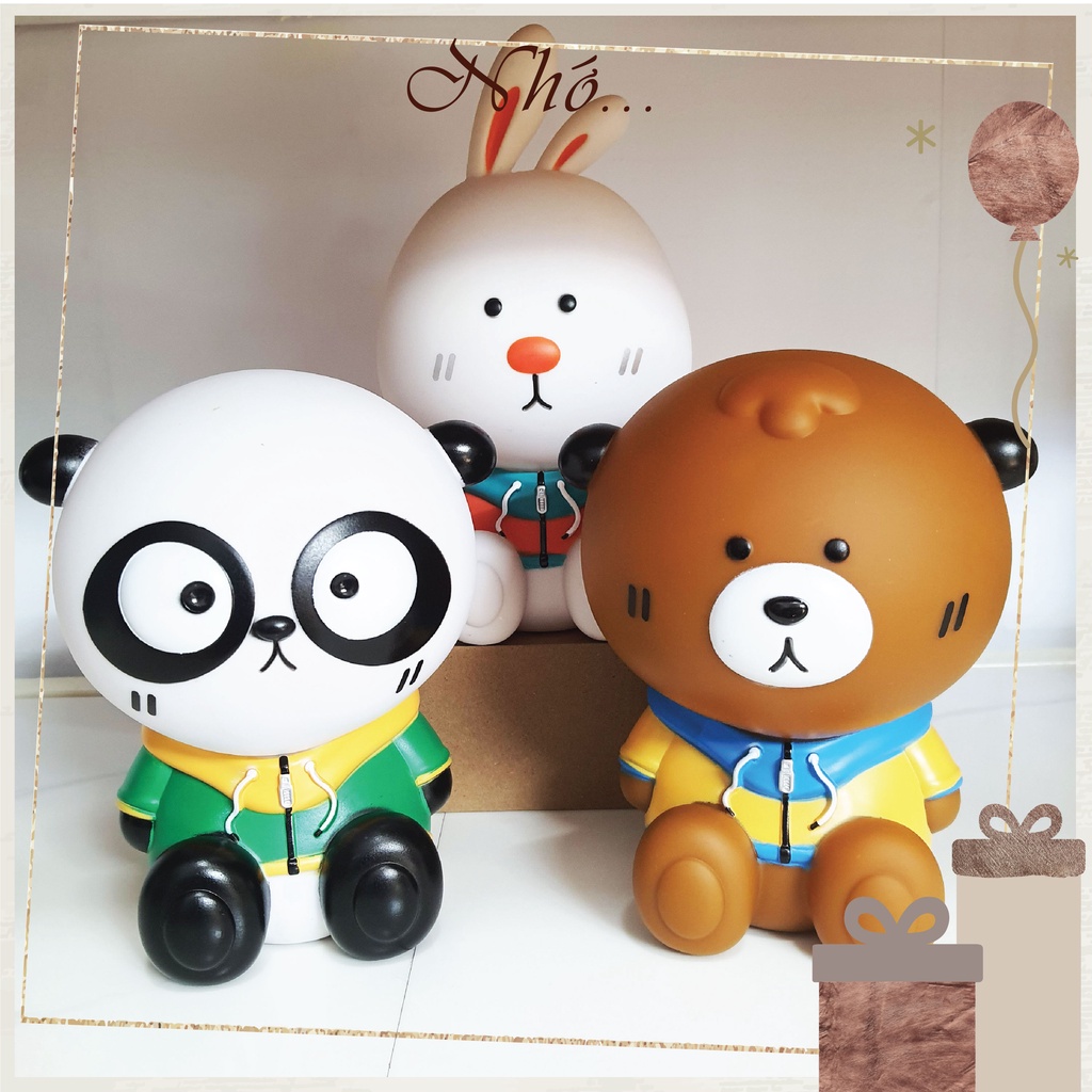 (Có Sẵn) Ống Heo Tiết Kiệm Mô Phỏng Icon Hình LineFriends - Quà Tặng Trang Trí - Nhớ Gift Shop