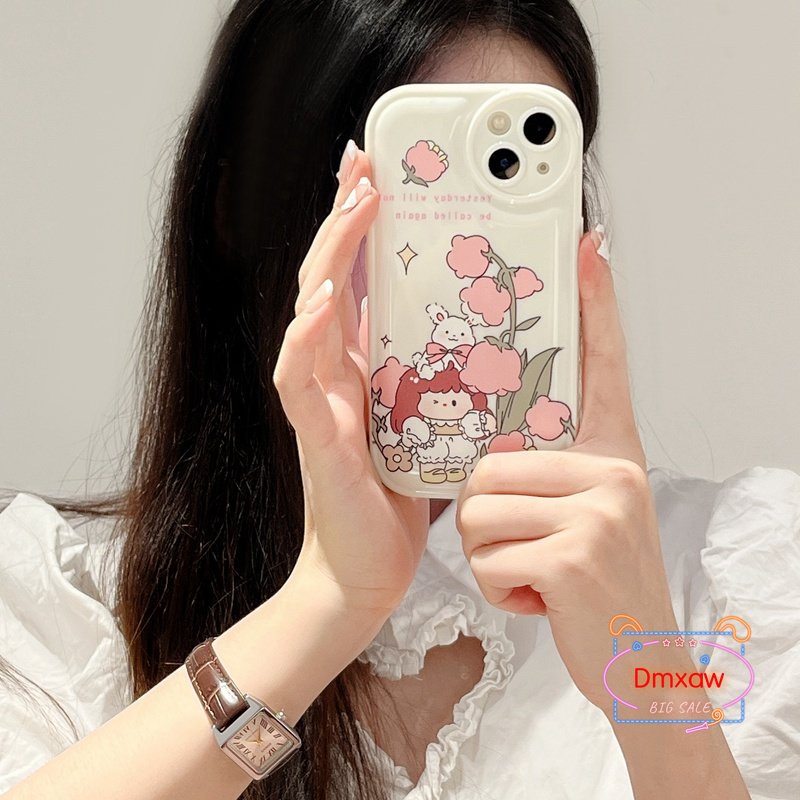 Ốp Điện Thoại Mềm Hình Cô Gái Và Thỏ Dễ Thương Cho Redmi Note 11 11T Pro 10 Pro 5G K50 K40 K30 Pro K40S K50 Ultra