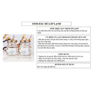 Dầu dừa ép lạnh cao cấp 100ml