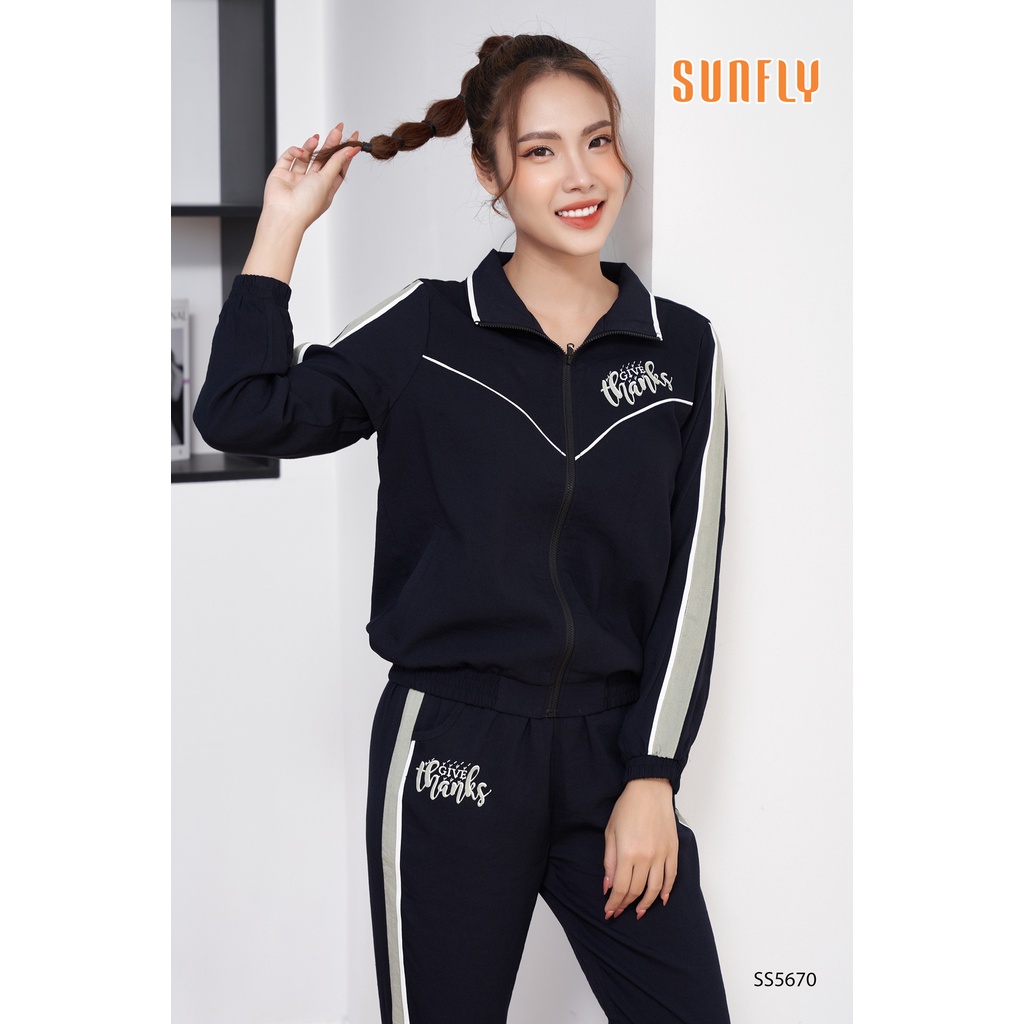 SS5670 BỘ THỂ THAO ĐŨI KÉO KHÓA ÁO DÀI QUẦN DÀI SUNFLY