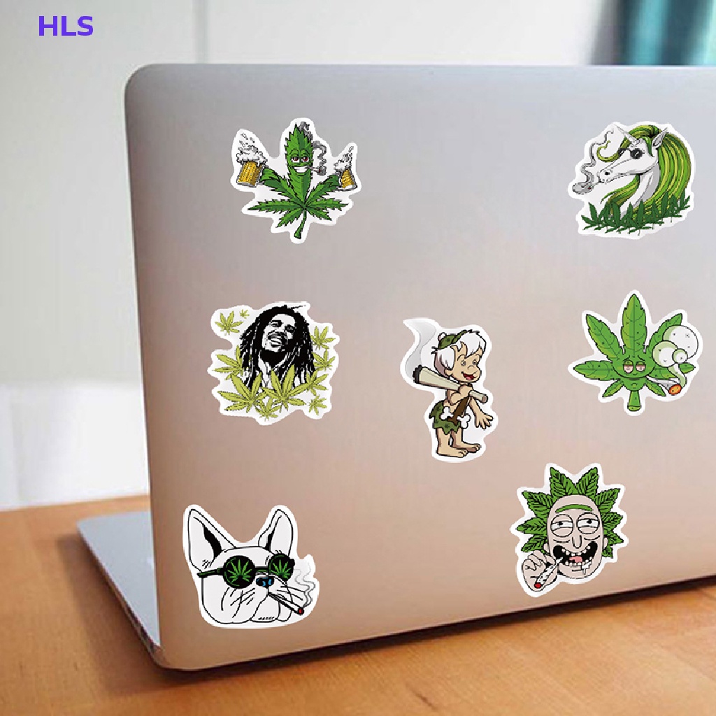 Bộ 50 Miếng Dán Hình Nhân Vật Graffiti Chống Thấm Nước Dùng Trang Trí Vali Laptop