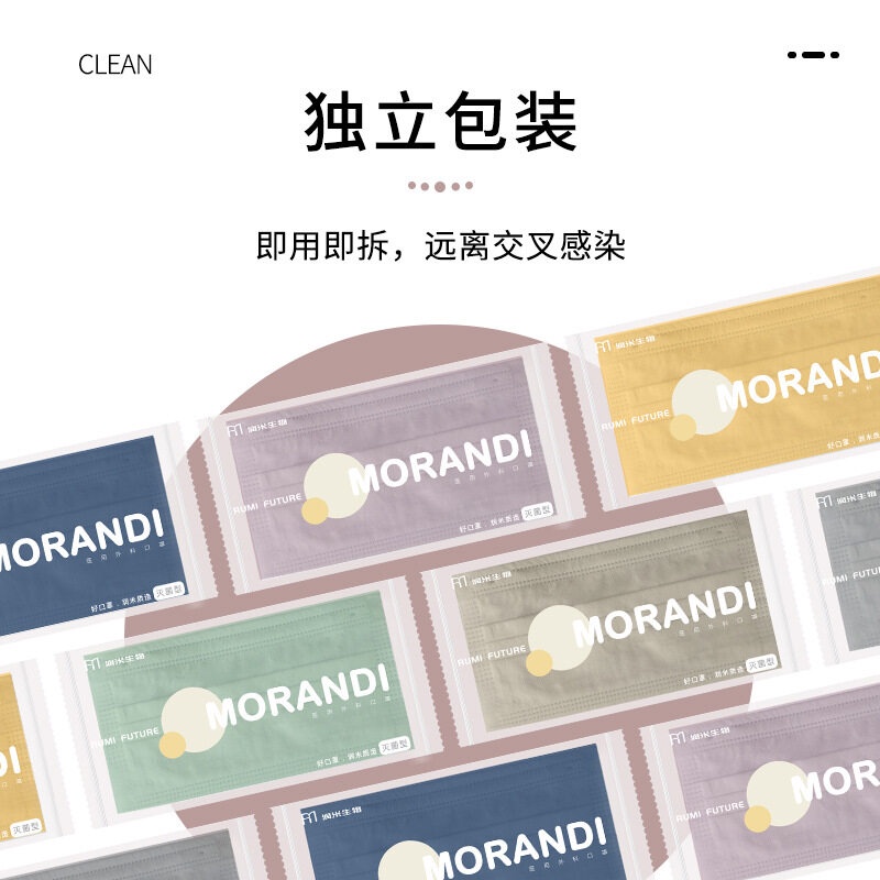 Bộ 50 Khẩu Trang Ba Lớp Màu Sắc Độc Đáo Dùng Một Lần