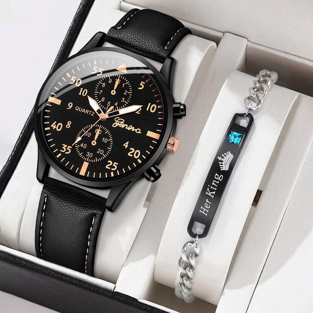 Đồng Hồ Quartz Geneva Dây Da