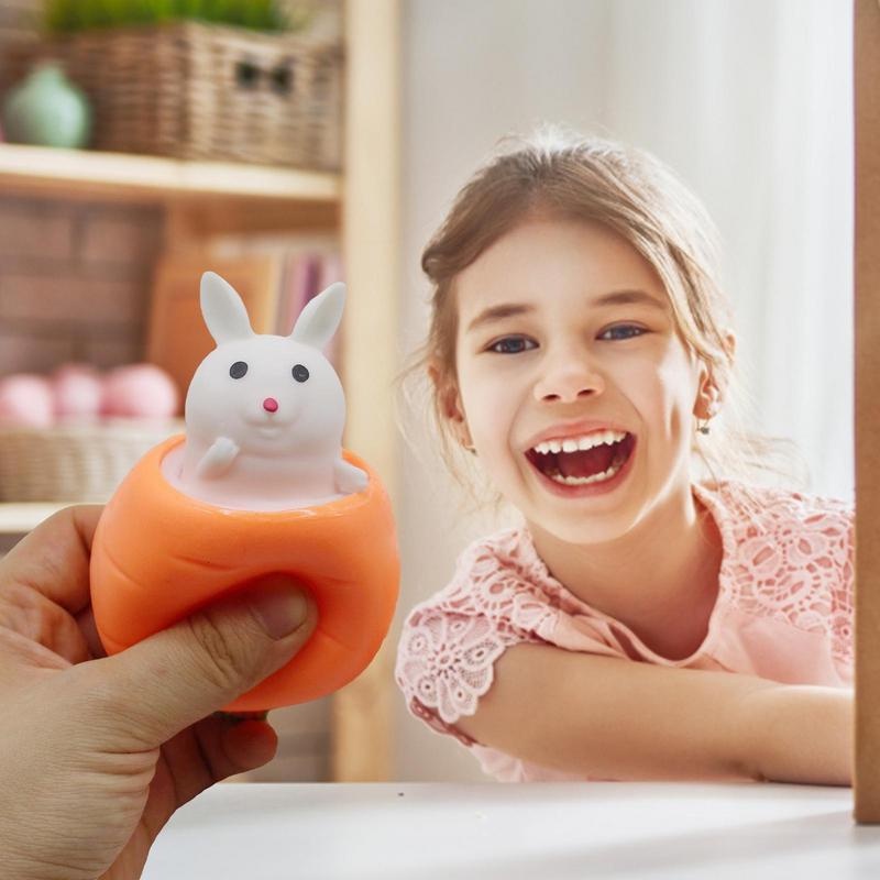 Đồ Chơi Bóp Giảm Căng Thẳng Hình Thỏ / Cà Rốt Màu Sắc Ngẫu Nhiên