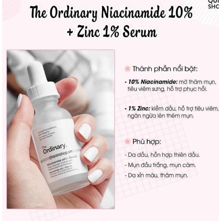 Tinh chất dưỡng sáng da TO 10% + Zinc 1%