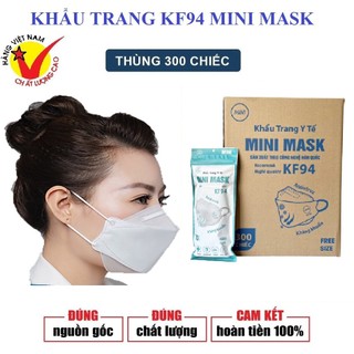 Thùng 300 chiếc khẩu trang 4d kf94 mini mask tchq