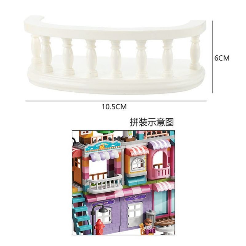 Lan can trắng tương thích duplo