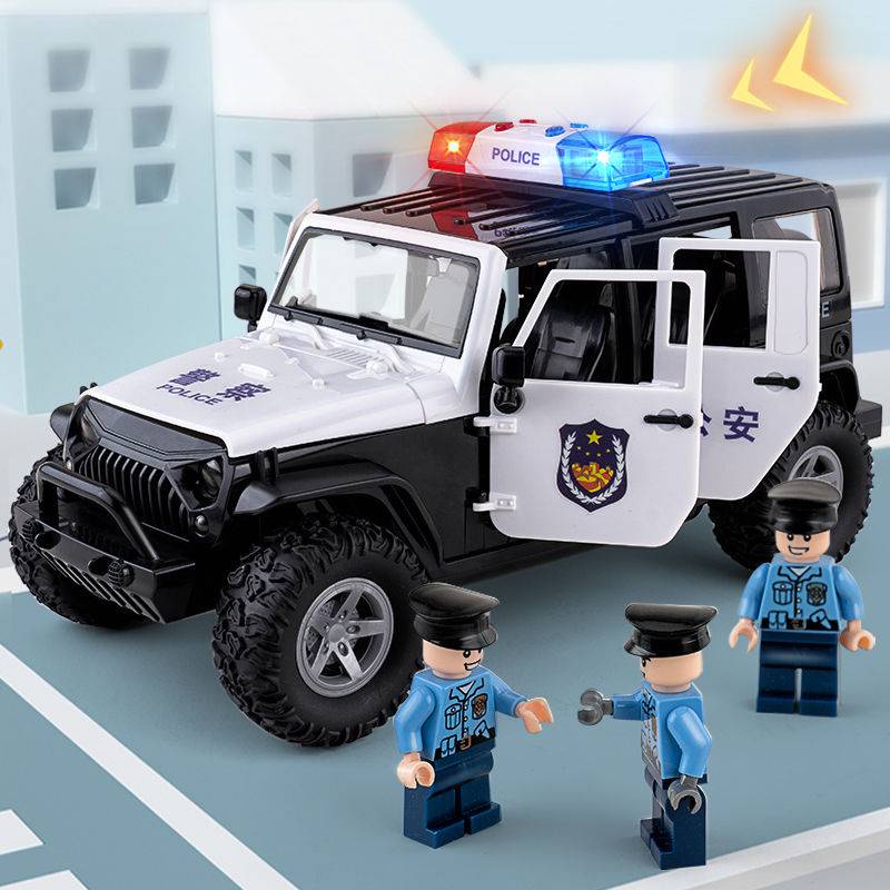 Mô Hình Xe Cảnh Sát trẻ em. Mô Hình Xe Cảnh Sát Địa Hình Cỡ Lớn 110 Cho Bé Trai