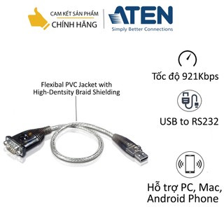 Cáp chuyển đổi usb to com rs232 adapter - aten uc232a- hàng chính hãng