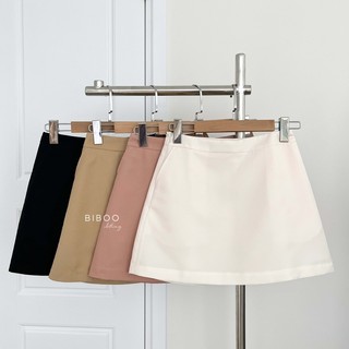 Biboo - chân váy ngắn chữ a túi chéo có quần trong a-line skirt