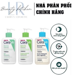[ Nhập Pháp ] Sữa Rửa Mặt Cerave Foaming Facial Cleanser Dành Cho Da Dầu, Da Khô