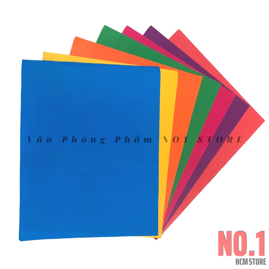 Xấp 70 tờ giấy màu thủ công không keo 7 màu giấy màu mỹ thuật 21,5x17cm