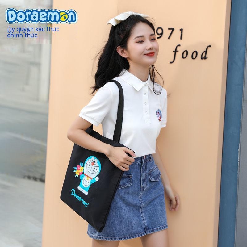 Túi vải doraemon túi đeo vai nữ sứ giả 2023 túi vải xách tay dung tích lớn mới