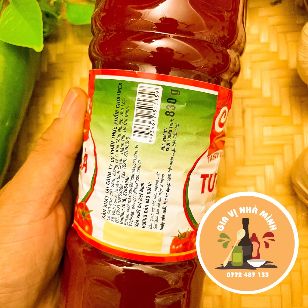 TƯƠNG CÀ CHOLIMEX CHAI  TRỌNG LƯỢNG 830GR