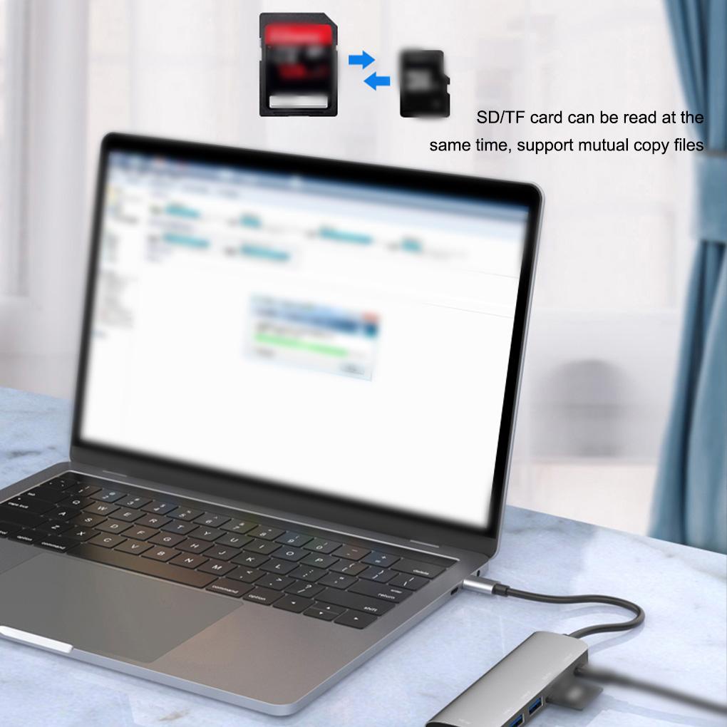 Bộ Chia Cổng Sạc USB 2 0 HDMI 4K Để Bàn Tiện Dụng