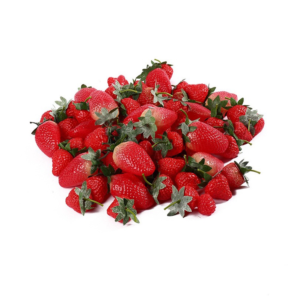 Bộ 20 Trái Dâu Giả Dùng Trang Trí Bàn