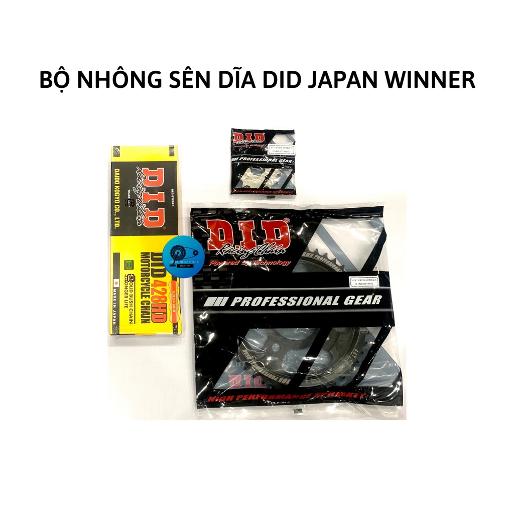 Bộ nhông sên dĩa did japan winner sên vàng, dĩa đen - ảnh sản phẩm 3