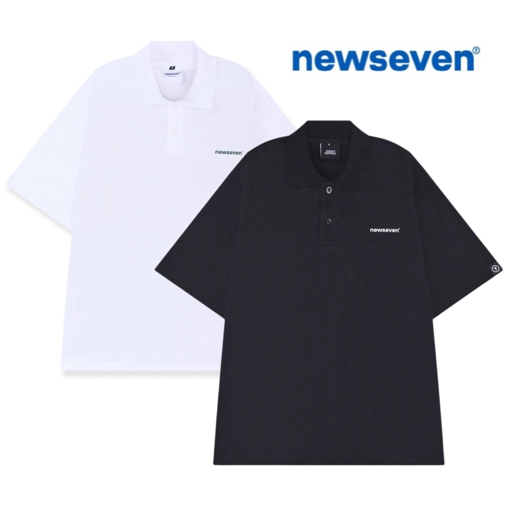 ÁO POLO OVERSIZE N7 NEWSEVEN, ÁO PHÔNG CỘC TAY CÓ CỔ FORM RỘNG NAM NỮ UNISEX, LOCAL BRAND.