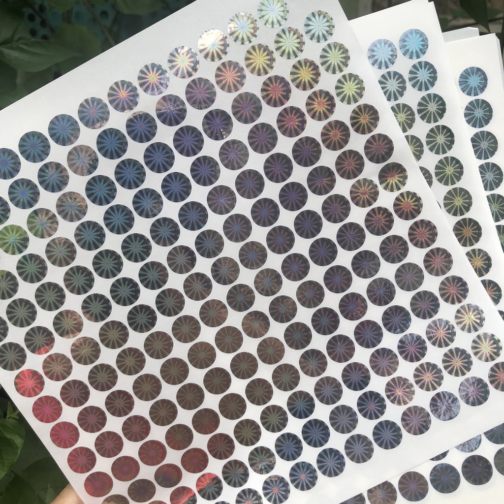 THANH LÝ Tem chống giả hologram 7 màu combo 1.000c 1cm tròn