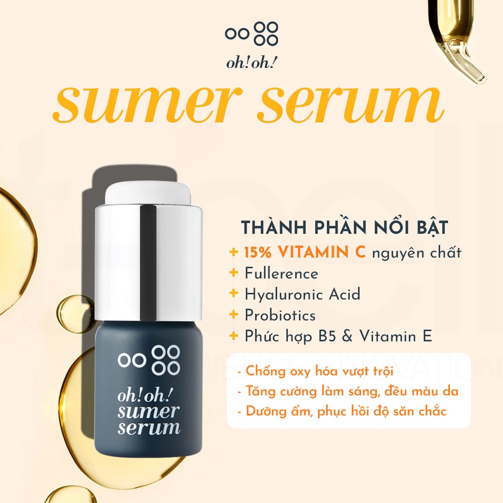 Tinh Chất Vitamin C Làm Sáng Da & Chống Lão Hóa oh!oh! Vitamin C Serum  DATE 1-2024