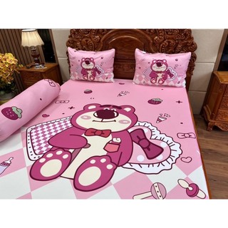 Drap thun ý 5d gấu dâu 1m6x2m