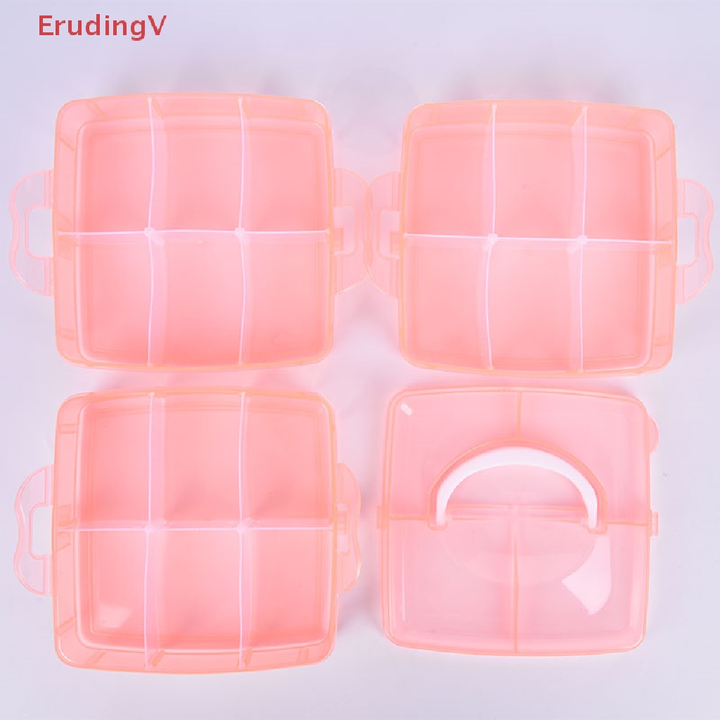 [ErudingV] Hộp Đựng Trang Sức Hạt Cườm 3 Lớp Trong Suốt [Mới]