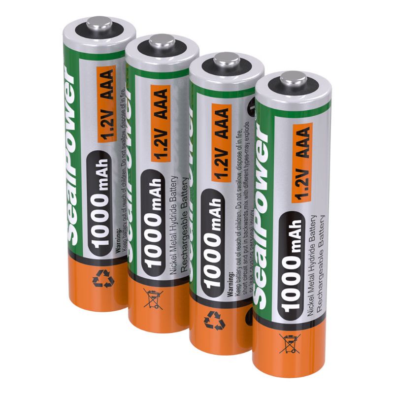 Máy sạc SealPower SNIU-203 kèm pin tiểu sạc, pin đũa sạc ,AA 2400mAh/AAA 1000mAh, 2A/3A  4 kênh đa năng chính hãng.