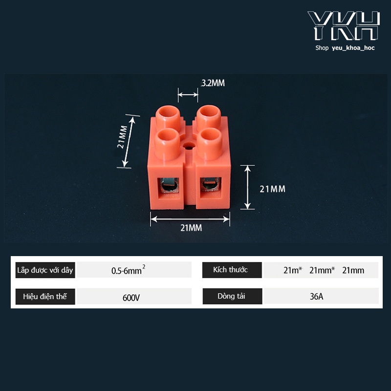 Đầu nối dây điện đôi 36A