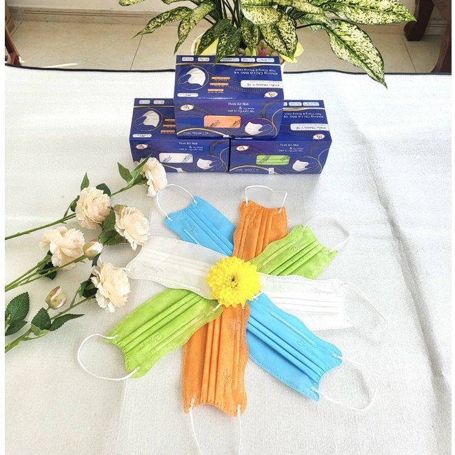 Chính Hãng-Khẩu trang y tê CUA 4 lớp kháng khuẩn cao cấp Nam Anh famapro hộp 50 cái