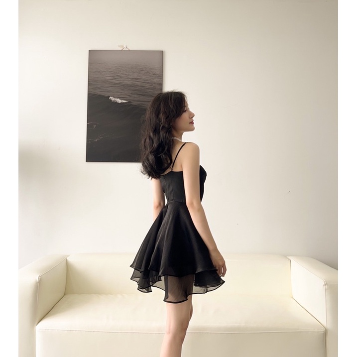 Mell03 dress - Váy đen xoè hai dây quyến rũ Onmellem