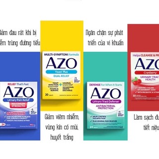 Viên uống hỗ trợ đường tiết niệu & sức khoẻ phụ khoa azo cranberry urinary tract health - nhập khẩu từ mỹ |