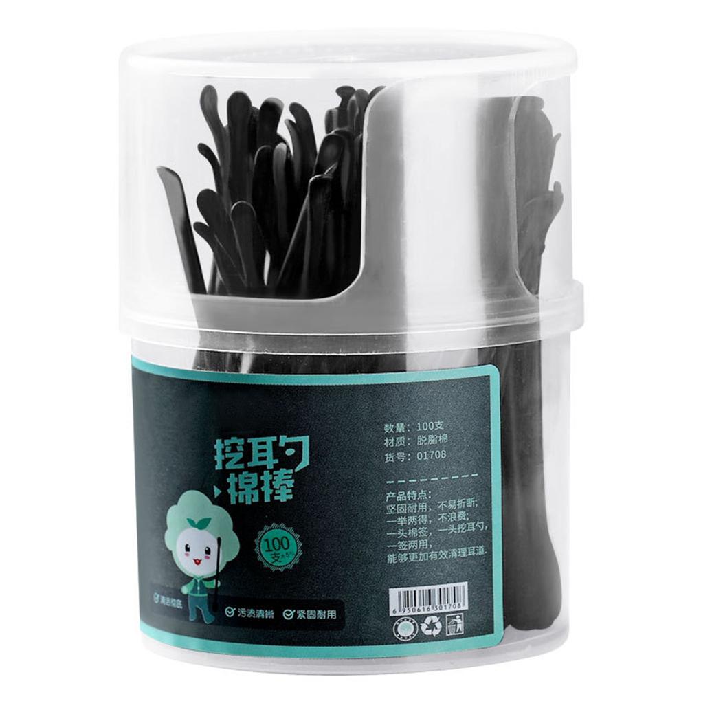 Set 100 Que Bông Tăm Hai Đầu Bằng Nhựa Màu Hồng Trang Điểm Làm Móng Nghệ Thuật