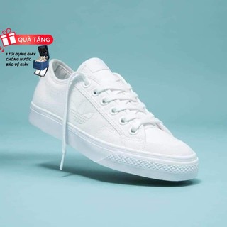Giày Adidas Nizza Chính Hãng 💙FREESHIP💙 Adidas Nữ Nizza Ba Lá All White - Giày Vải Thể Thao Nam Nữ - Simple Sneaker