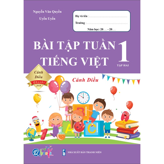 Trọn Bộ Bài Tập Tuần, Đề Kiểm Tra Toán và Tiếng Việt Lớp 1 - Cánh diều - Cả năm học (8 quyển)